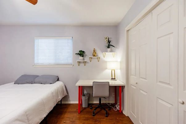Bedroom, Home Office, Interior, Wood Texture Flooring