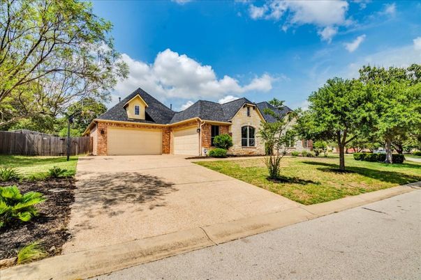 Attached, Backyard, Exterior, Facade, Brick Facade, French Provincial