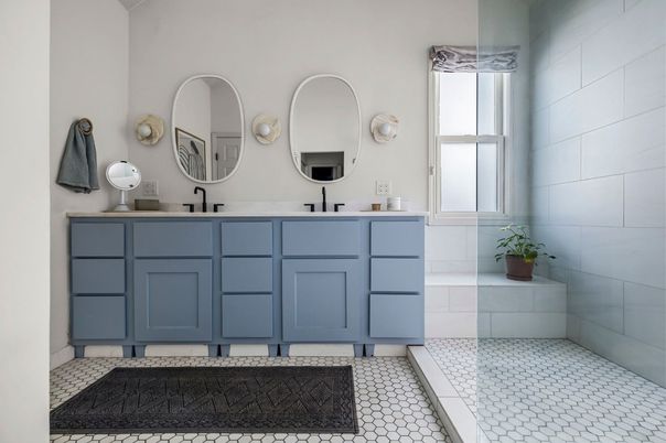 Bathroom, Dual Sink Vanities, Glass Shower, Interior