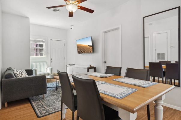 Dining room, Interior, Wood Texture Flooring