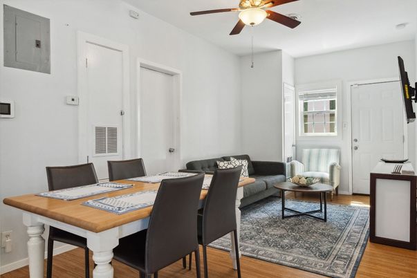 Dining room, Interior, Wood Texture Flooring