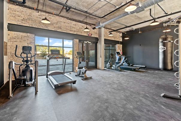 Fitness Equipment, Interior, Stone Walls