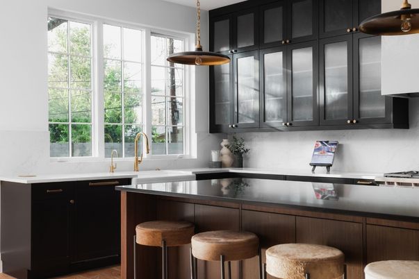 Interior, Kitchen, Pendant Lights, Stainless Steel Appliances, Wood Texture Flooring