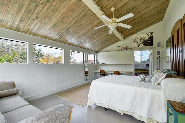 Bedroom, Interior, Wooden Ceilings, Wood Texture Flooring