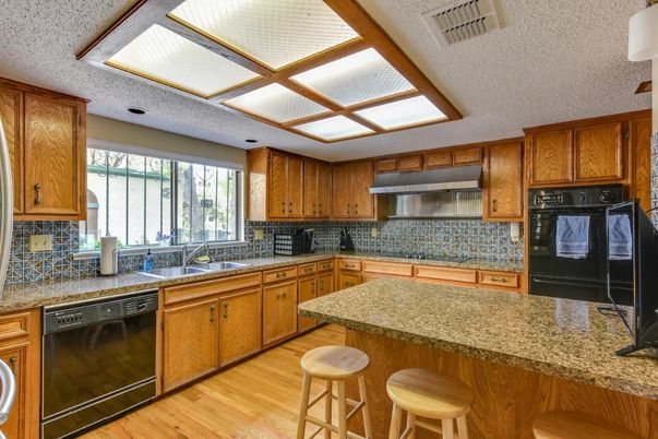 Interior, Kitchen, Wood Texture Flooring
