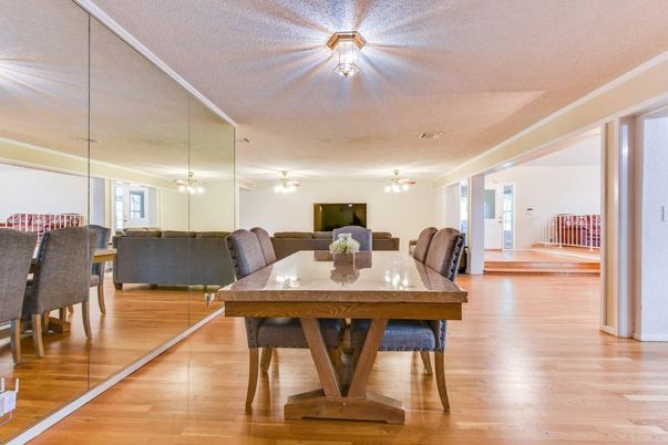 Dining room, Interior, Wood Texture Flooring