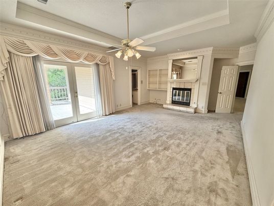 Empty room, Fireplace, Interior