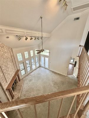 Empty room, Fireplace, Interior