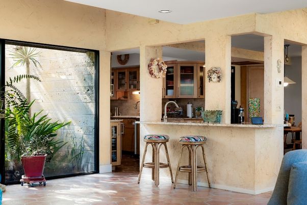Interior, Recessed Lighting, Stone Walls