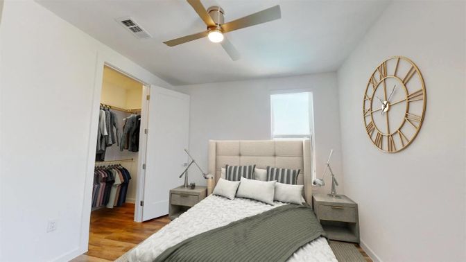 Bedroom, Interior, Wood Texture Flooring