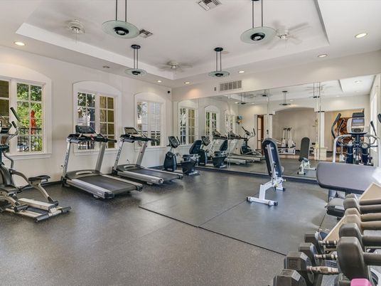 Fitness Equipment, Gym, Interior, Recessed Lighting