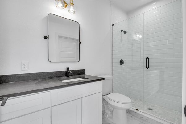 Bathroom, Glass Shower, Interior, Marble