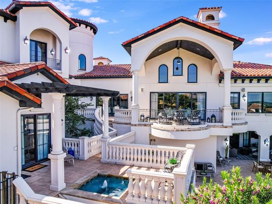 Exterior, Facade, Pool, Spanish Mediterranean