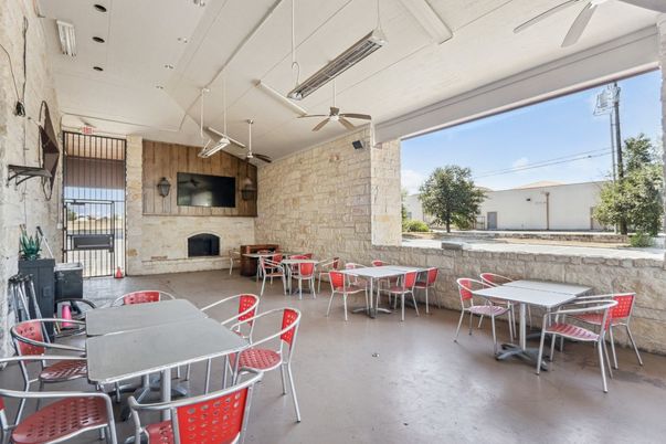 Exterior, Fireplace, Stone Walls