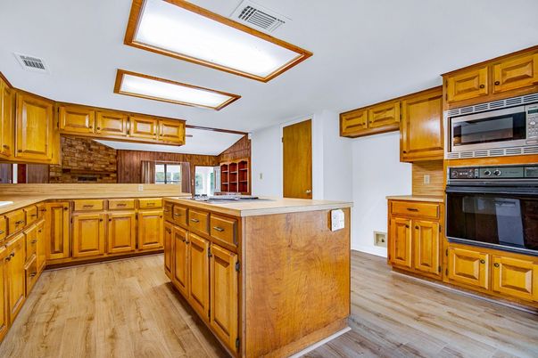 Interior, Kitchen, Wood Texture Flooring