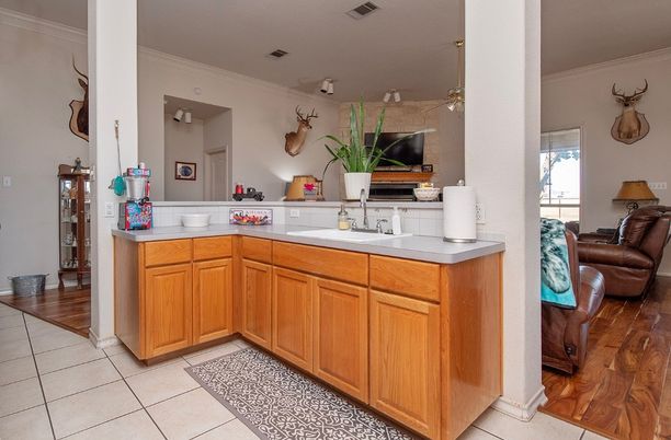Interior, Kitchen, Wood Texture Flooring