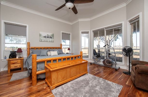 Bedroom, Fitness Equipment, Interior, Wood Texture Flooring