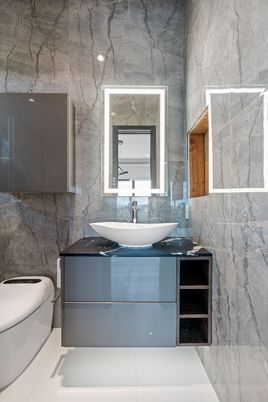 Bathroom, Interior, Marble Walls