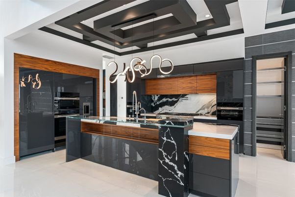 Interior, Kitchen, Pendant Lights, Recessed Lighting, Stainless Steel Appliances