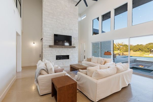 Fireplace, Interior, Living room, Stone Walls