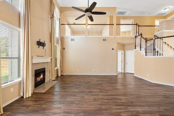 Fireplace, Interior, Wood Texture Flooring