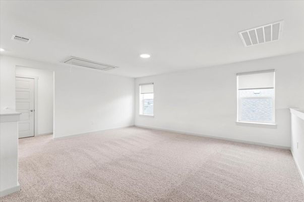 Empty room, Fireplace, Interior, Recessed Lighting