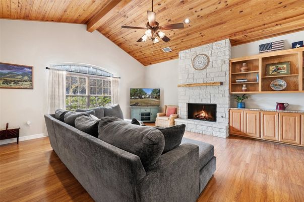 Fireplace, Interior, Living room, Stone Walls, Wooden Beams, Wooden Ceilings, Wood Texture Flooring