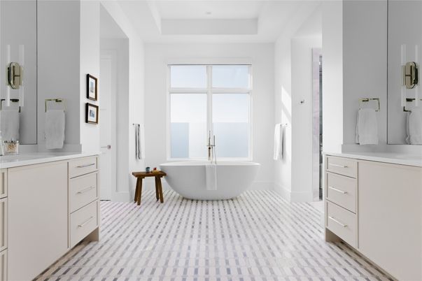 Bathroom, Dual Sink Vanities, Free Standing Baths, Interior
