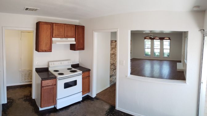 Interior, Kitchen, Wood Texture Flooring