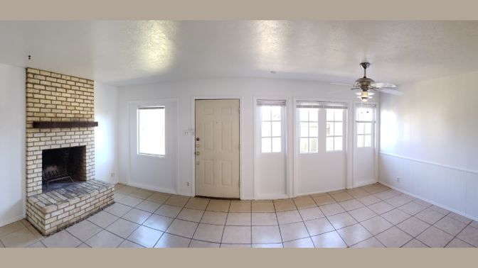 Empty room, Fireplace, Interior