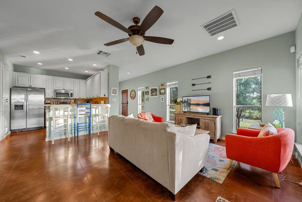 Dining room, Interior, Kitchen, Living room, Recessed Lighting, Stainless Steel Appliances