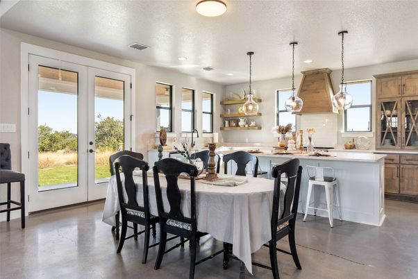 Dining room, Interior, Kitchen, Pendant Lights, Recessed Lighting