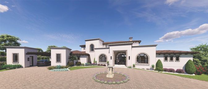 Backyard, Exterior, Facade, Mediterranean