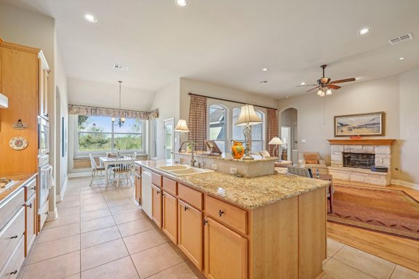 Dining room, Fireplace, Interior, Recessed Lighting