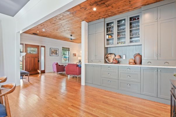 Interior, Living room, Recessed Lighting, Wooden Ceilings, Wood Texture Flooring