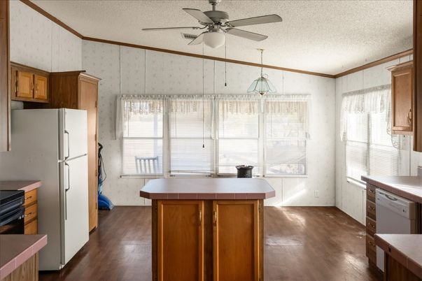 Interior, Kitchen, Wood Texture Flooring