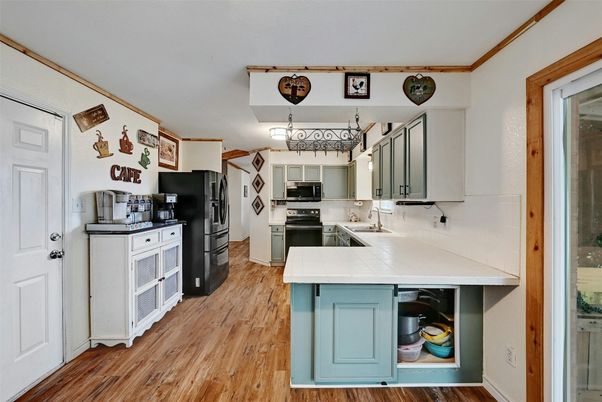 Interior, Kitchen, Wood Texture Flooring