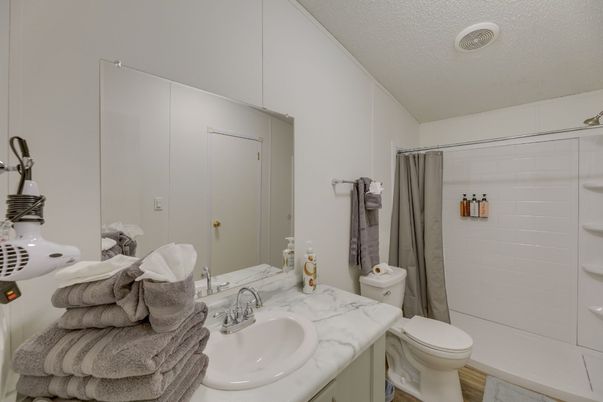 Bathroom, Interior, Wood Texture Flooring