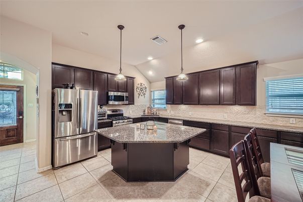 Interior, Kitchen, Pendant Lights, Recessed Lighting, Stainless Steel Appliances