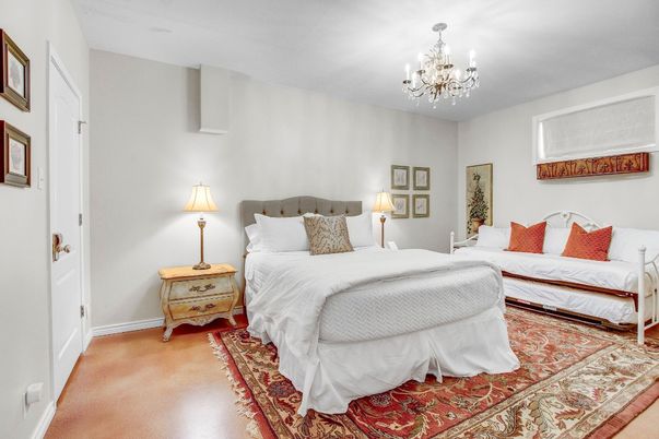 Bedroom, Chandelier, Interior
