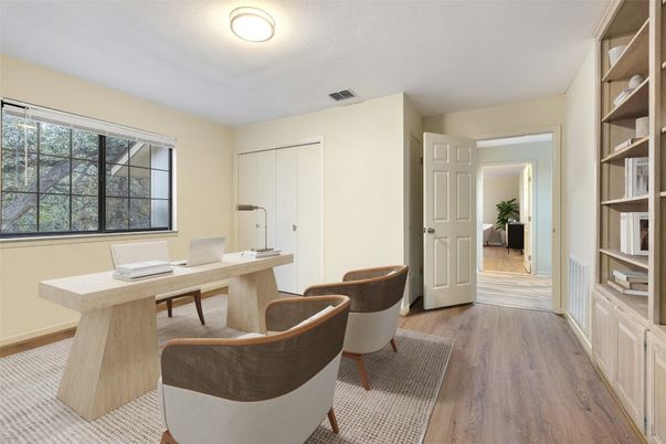 Home Office, Interior, Wood Texture Flooring