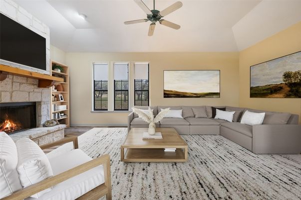 Fireplace, Interior, Living room, Wood Texture Flooring