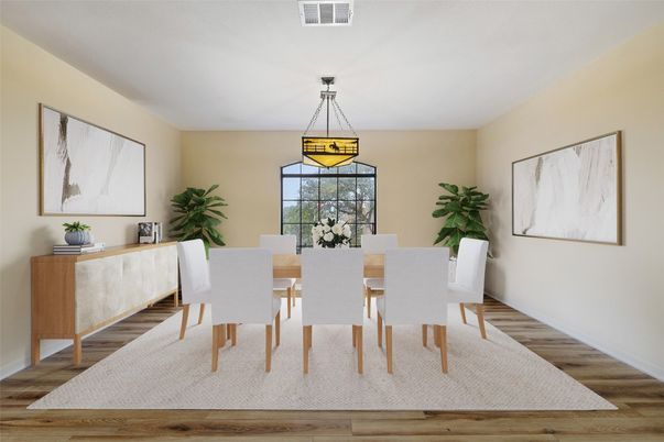 Dining room, Interior, Wood Texture Flooring