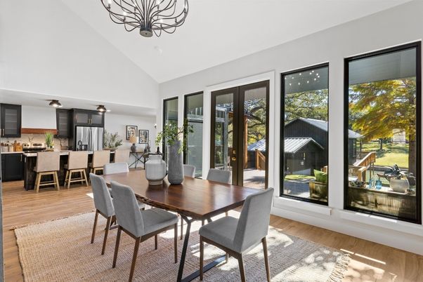 Chandelier, Dining room, Interior, Kitchen, Wood Texture Flooring