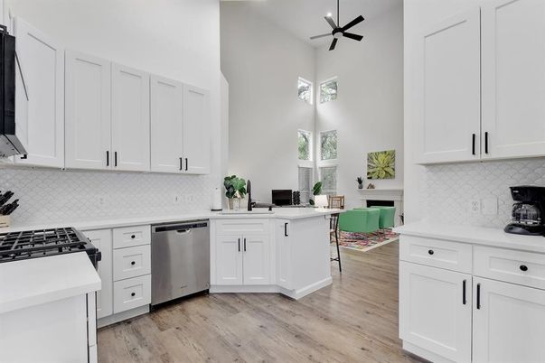 Interior, Kitchen, Wood Texture Flooring
