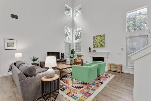 Fireplace, Interior, Living room, Wood Texture Flooring
