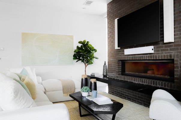 Fireplace, Interior, Living room, Stone Walls