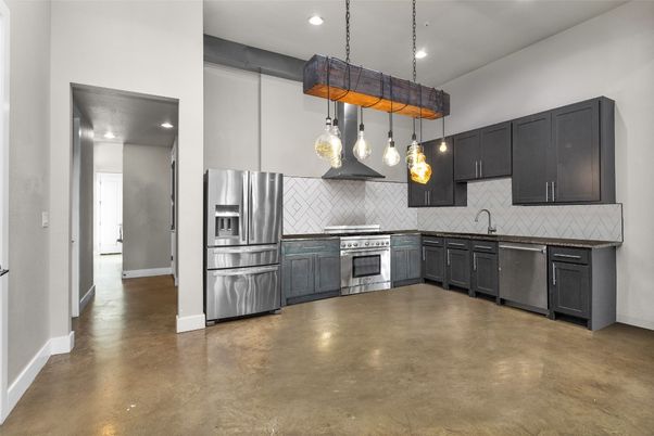 Interior, Kitchen, Pendant Lights, Recessed Lighting, Stainless Steel Appliances