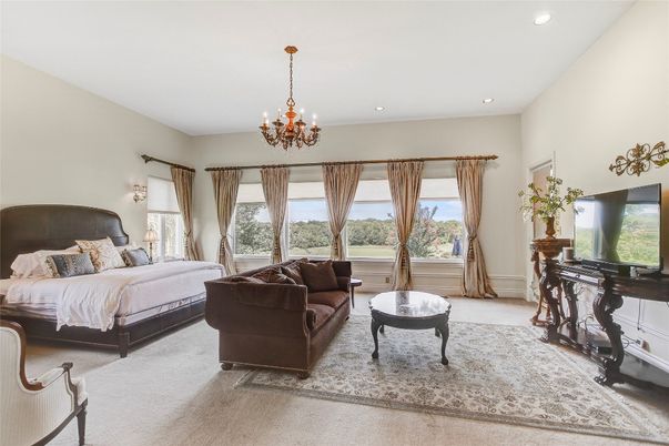 Bedroom, Chandelier, Interior, Recessed Lighting