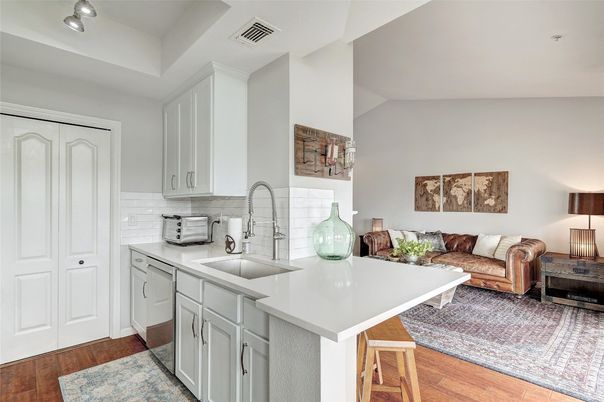 Interior, Kitchen, Living room, Wood Texture Flooring
